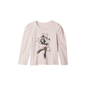 BabyGap x Disney Minnie Mouse Pink Puff Long Sleeve T-Shirt